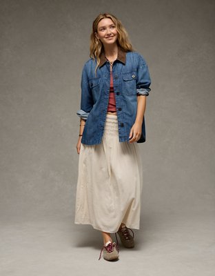 AE Lightweight Denim Shacket