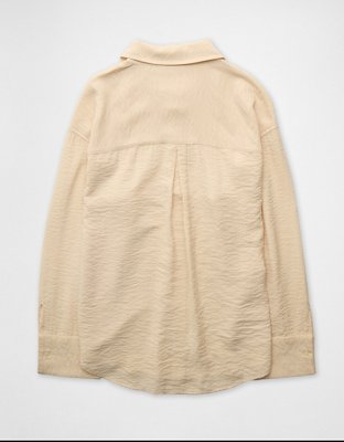 AE Oversized Tux Cuff Button-Up Shirt