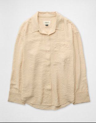 AE Oversized Tux Cuff Button-Up Shirt