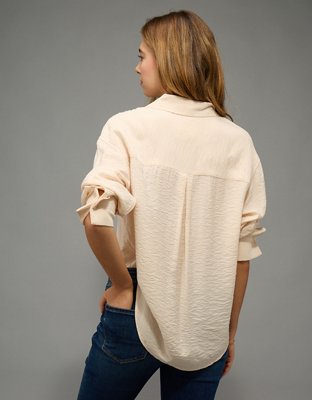 AE Oversized Tux Cuff Button-Up Shirt