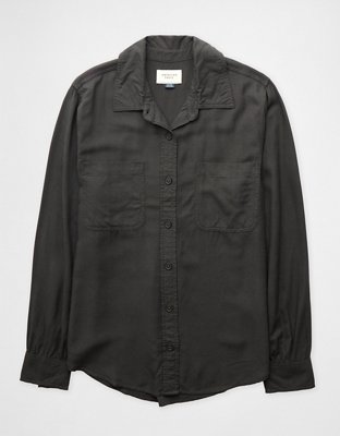 AE Bestie Long-Sleeve Button-Up Shirt