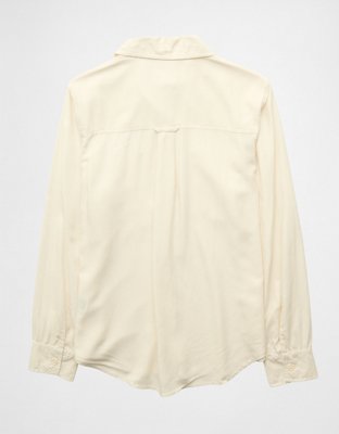 AE Bestie Long-Sleeve Button-Up Shirt