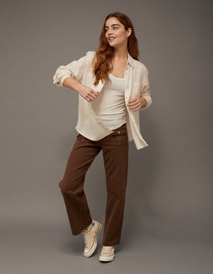 AE Bestie Long-Sleeve Button-Up Shirt