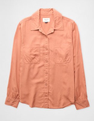 AE Bestie Long-Sleeve Button-Up Shirt