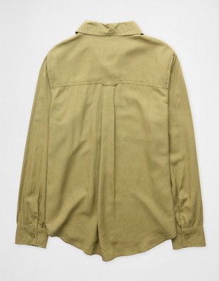 AE Bestie Long-Sleeve Button-Up Shirt