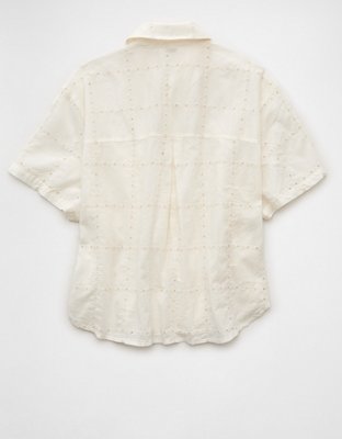 AE Embroidered Cabana Shirt | American Eagle