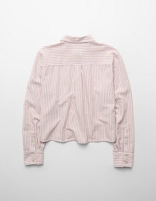 AE Cropped Button-Up Shirt