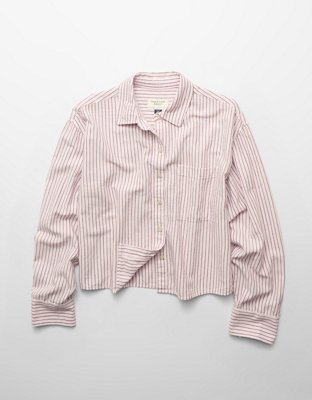 AE Cropped Button-Up Shirt