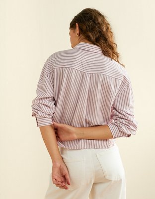 AE Cropped Button-Up Shirt