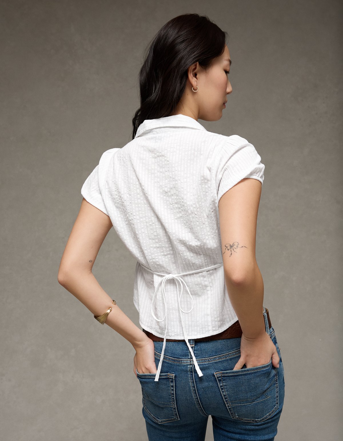 AE Short-Sleeve Button-Up Shirt - image 2