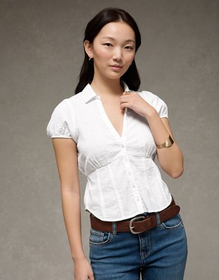 AE Short-Sleeve Button-Up Shirt
