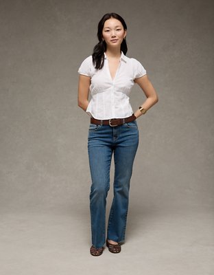 AE Short-Sleeve Button-Up Shirt