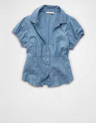 AE Short-Sleeve Button-Up Shirt