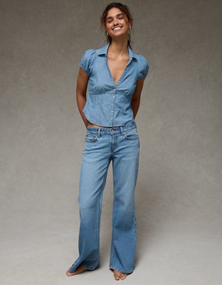 AE Short-Sleeve Button-Up Shirt