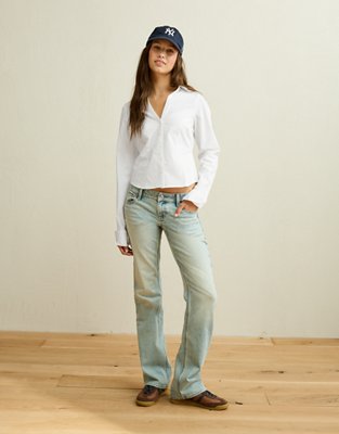 AE Fitted Poplin Button-Up Shirt