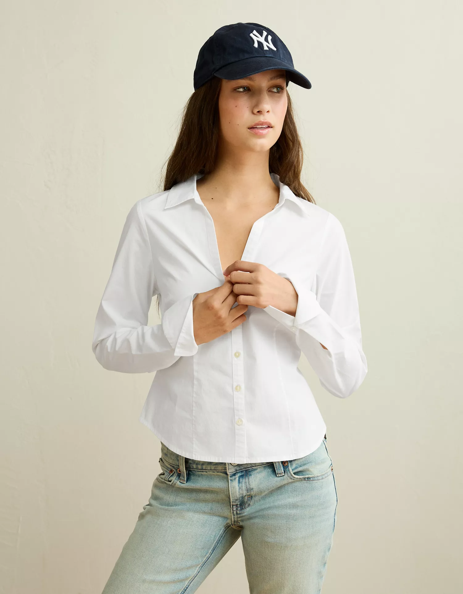 AE Fitted Poplin Button-Up Shirt - thumbnail 5