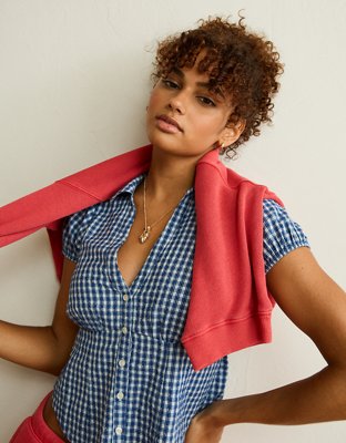 AE Short-Sleeve Button-Up Shirt