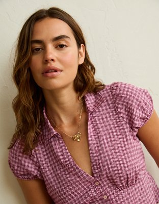 AE Short-Sleeve Button-Up Shirt