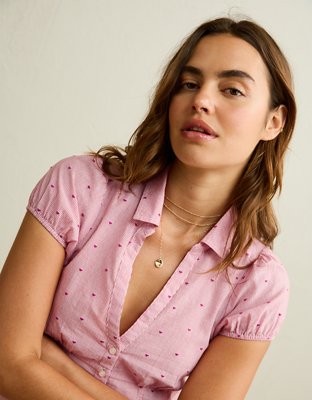 AE Short-Sleeve Button-Up Shirt