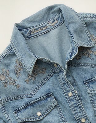 AE Throwback Denim Button-Up Shirt