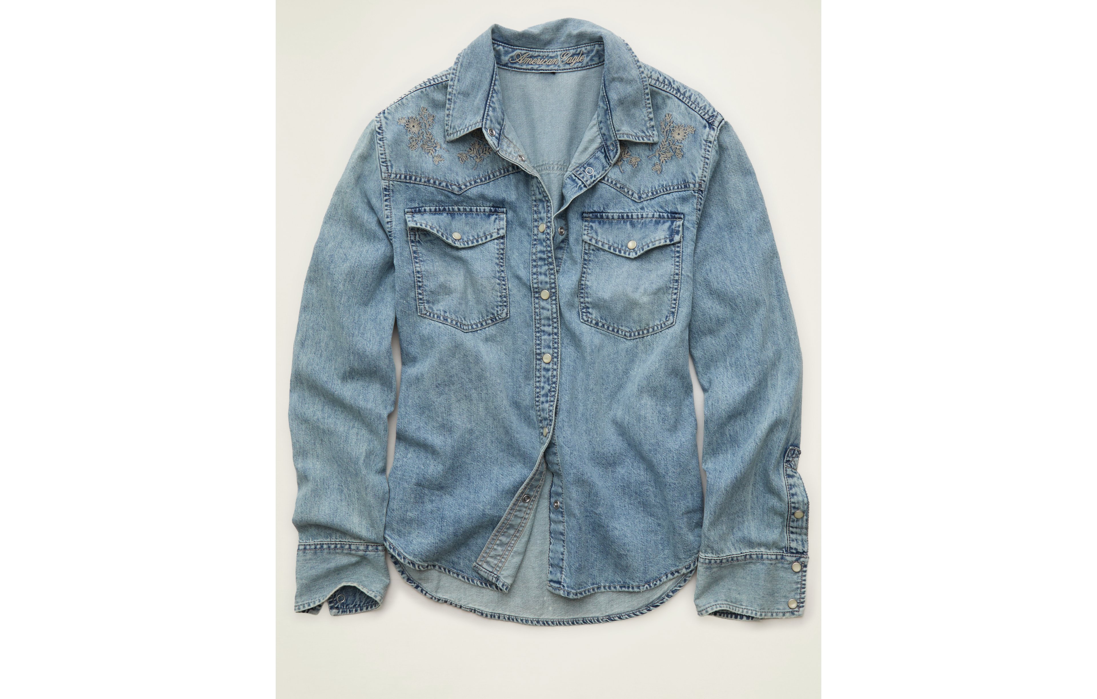 AE Throwback Denim Button-Up Shirt