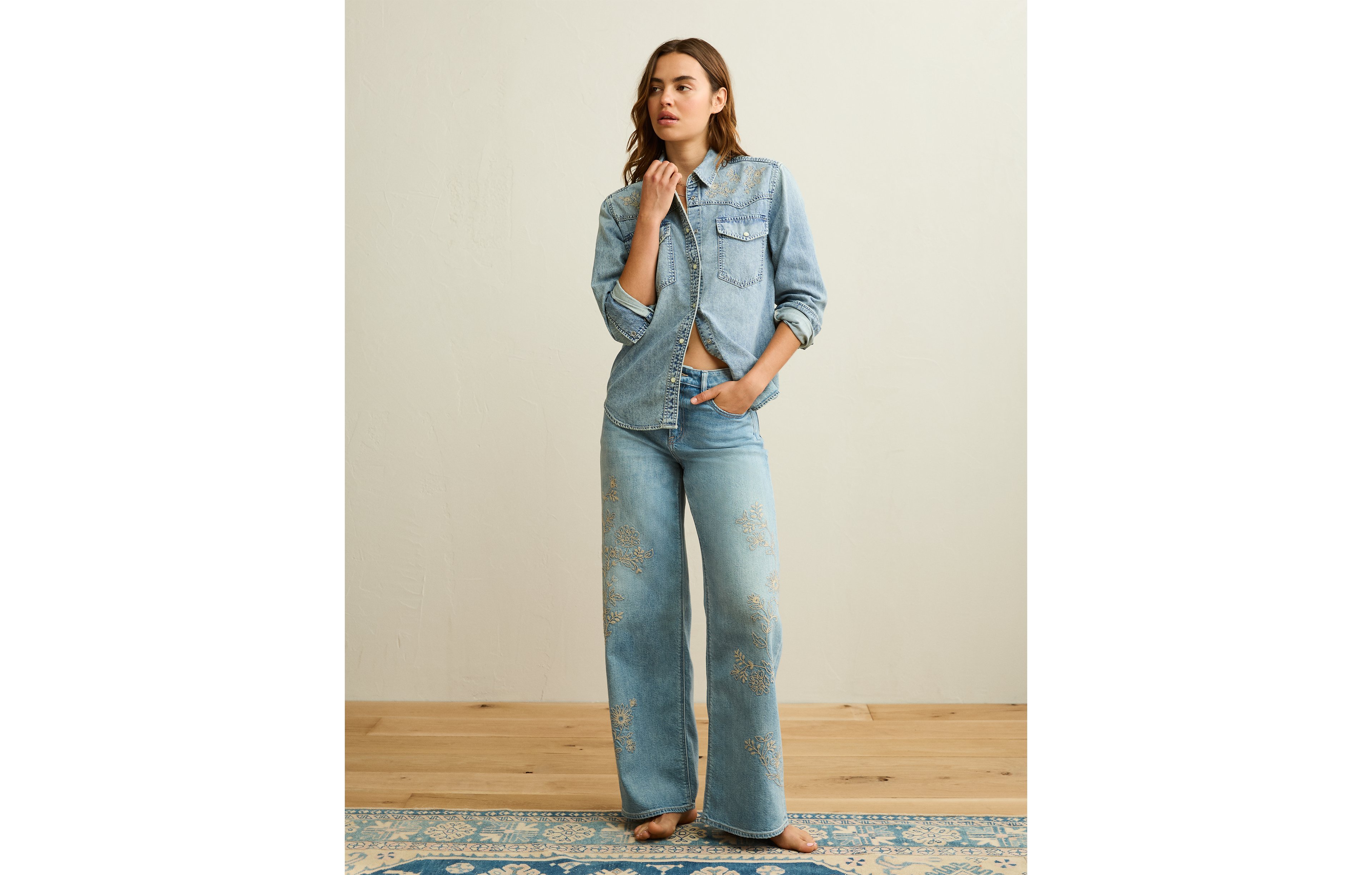 AE Throwback Denim Button-Up Shirt