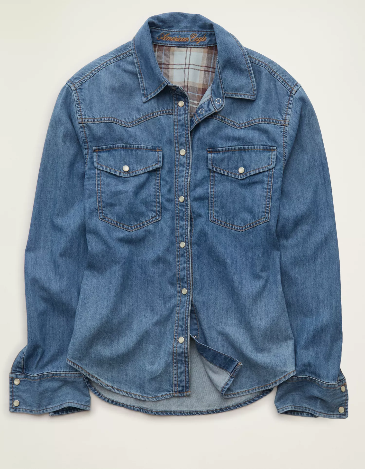 AE Throwback Denim Button-Up Shirt - thumbnail 3