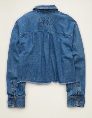 AE Cropped Button-Up Shirt