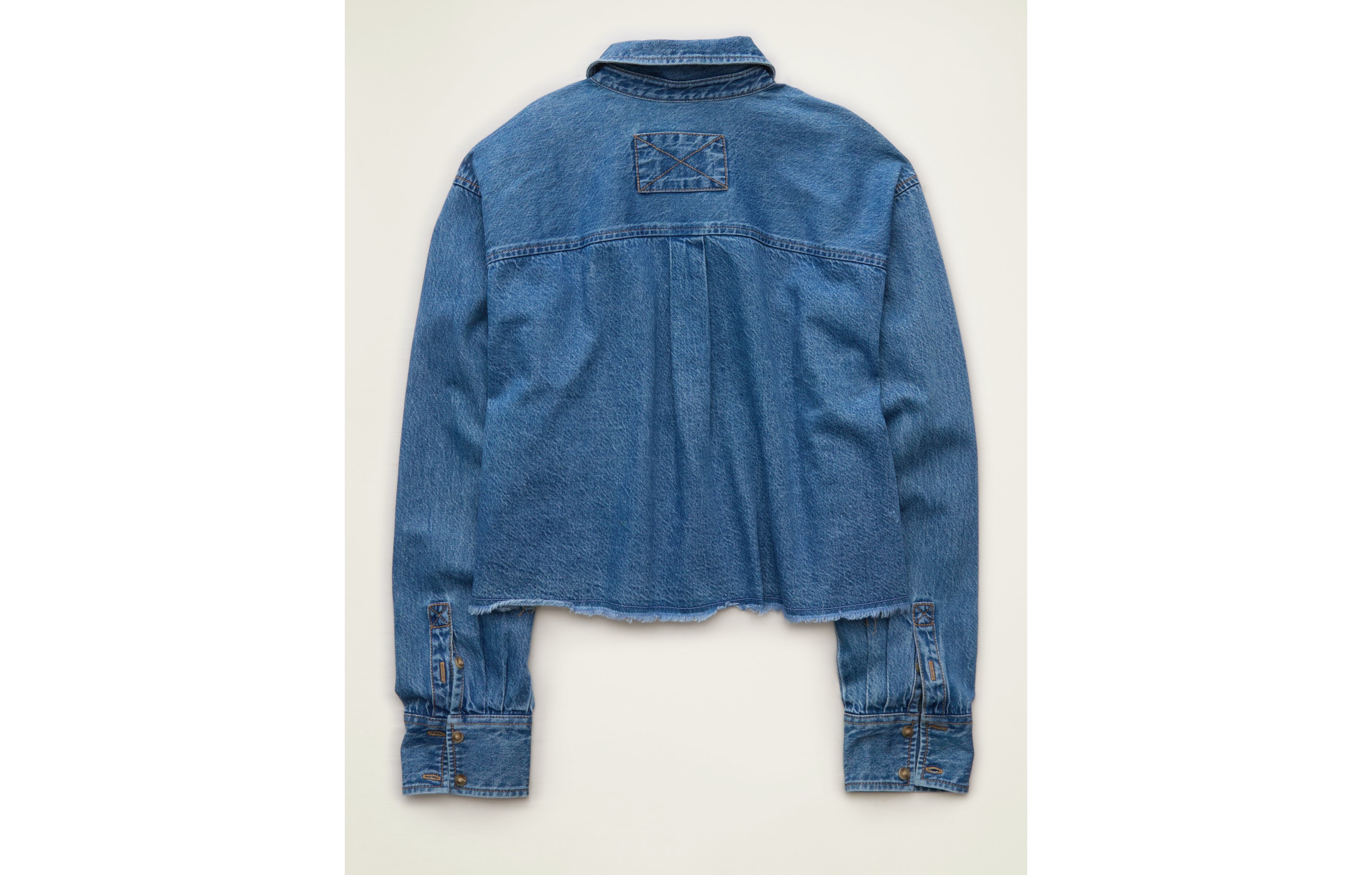 AE Cropped Button-Up Shirt