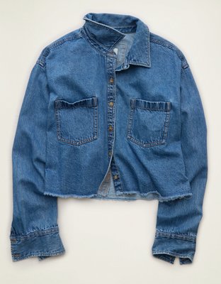 AE Cropped Button-Up Shirt