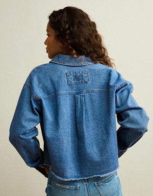 AE Cropped Button-Up Shirt