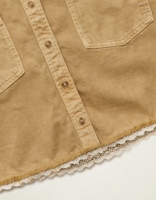 AE Cropped Button-Up Shirt
