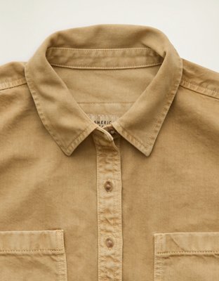 AE Cropped Button-Up Shirt