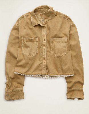 AE Cropped Button-Up Shirt