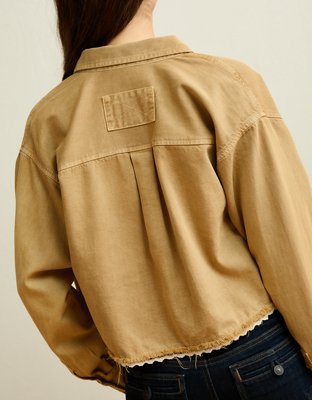 AE Cropped Button-Up Shirt