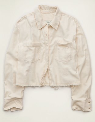 AE Cropped Button-Up Shirt