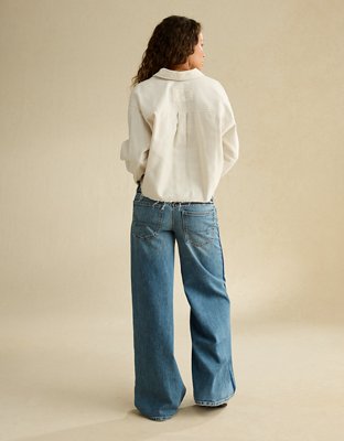 AE Cropped Button-Up Shirt