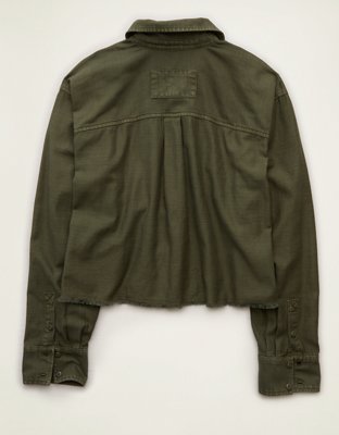 AE Cropped Button-Up Shirt