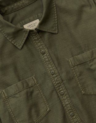 AE Cropped Button-Up Shirt