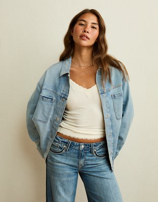 AE Oversized Denim Shacket
