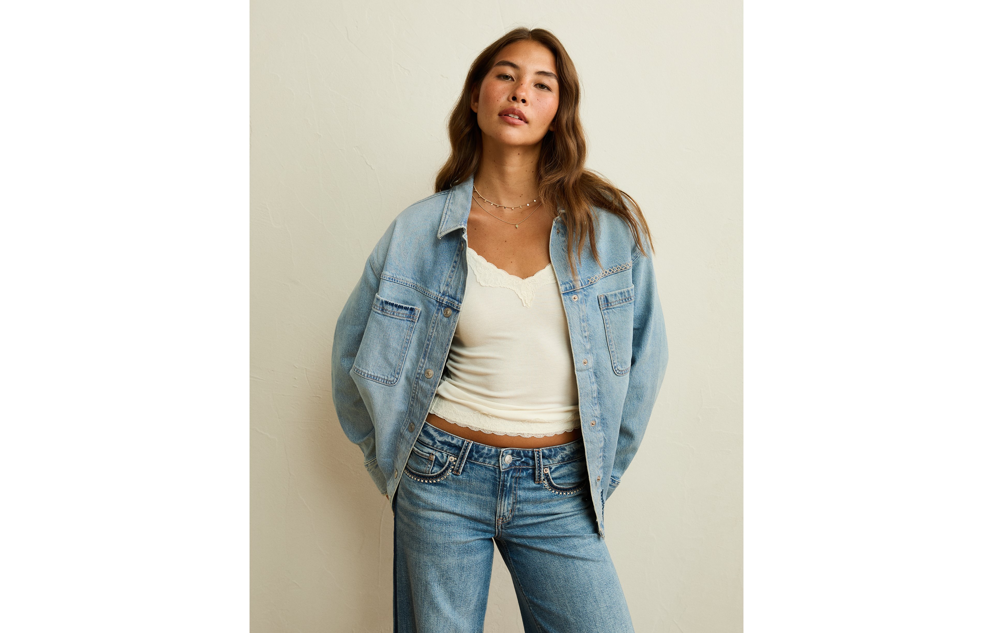 AE Oversized Denim Shacket