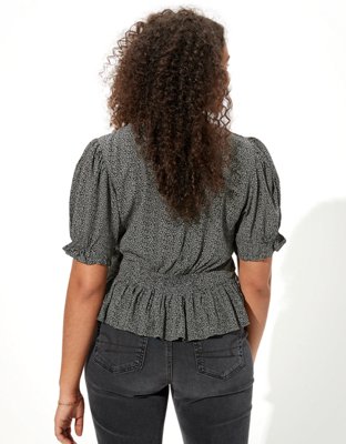 Женские блузки American Eagle AE Button Front Peplum Blouse — фото 2