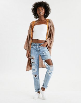 AE Printed Drop Shoulder Kimono