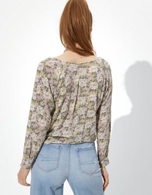Женские топы American Eagle AE Twist Front Surplice Top — фото 2