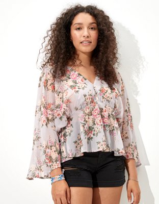 chiffon long sleeve blouse