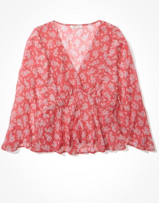 Женские блузки American Eagle AE Chiffon Long Sleeve Blouse — фото 3