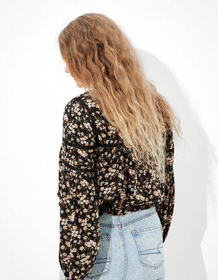 Женские блузки American Eagle AE Lace Inset Tassel Blouse — фото 2