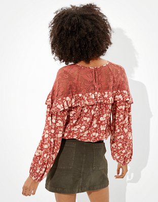 Женские блузки American Eagle AE Floral Lace Blouse — фото 2