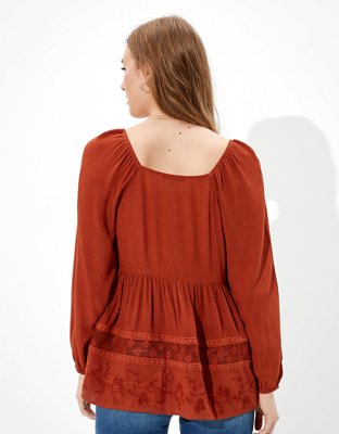 Женские топы American Eagle AE Square Neck Tunic Top — фото 2