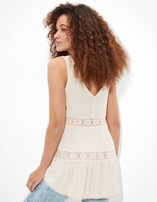 Женские топы American Eagle AE Lace Tunic Tank Top — фото 2